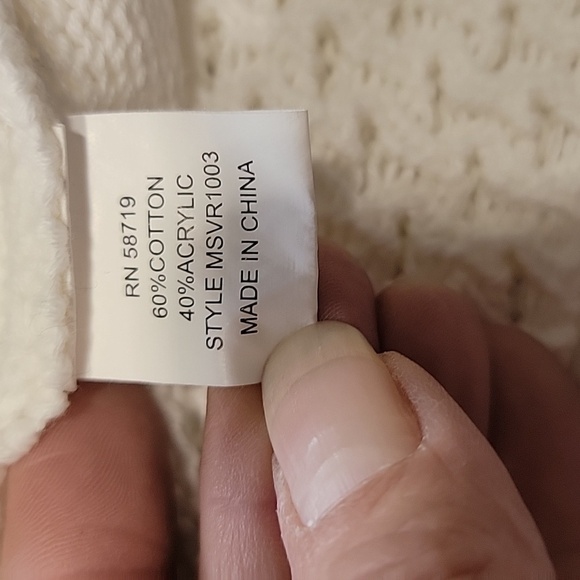 Notations Size M Off-White Flared Long Knit Cardigan, Excellent Condition - Picture 10 of 10